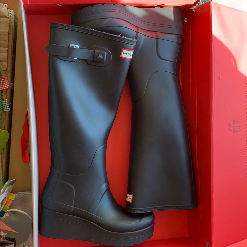 Hunter Women’s Original Low Wedge Tall Rain Boots